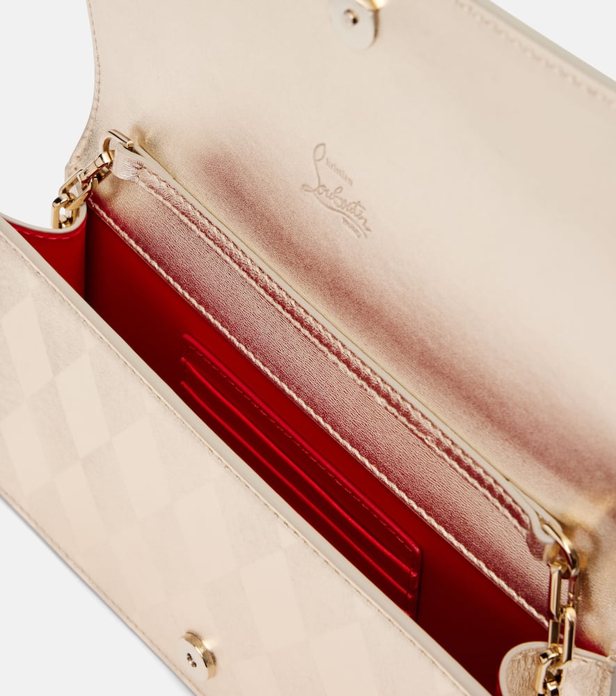 Bettina metallic leather clutch