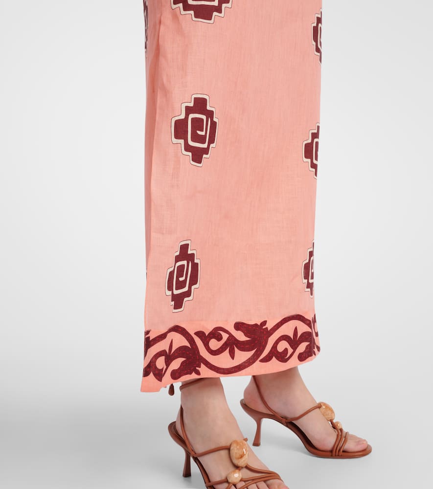 Energetic Patterns linen maxi dress