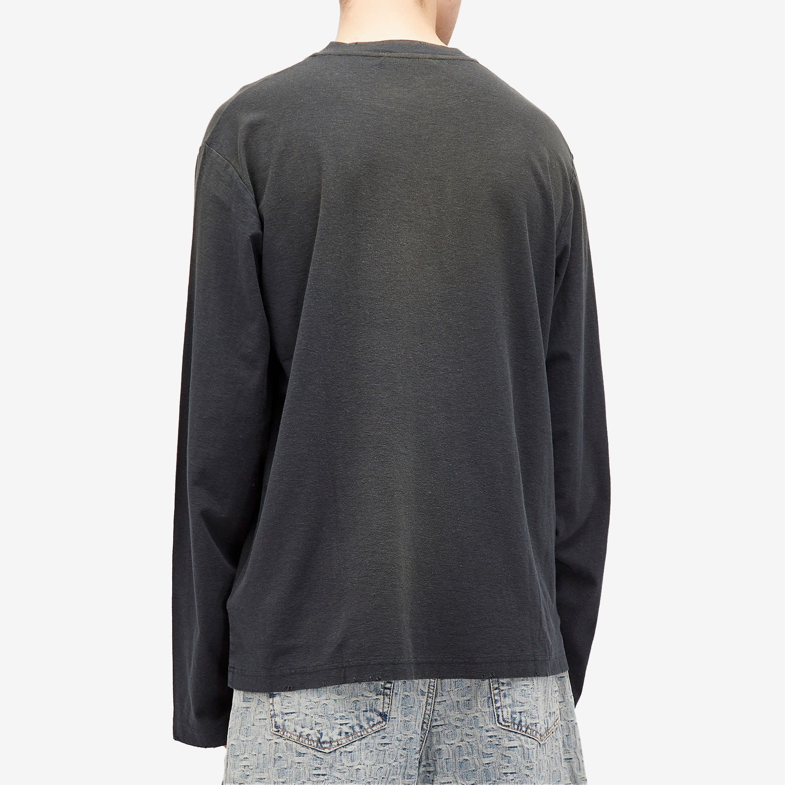 Men's Edden 1996 Logo Long Sleeve T-Shirt in Faded Black
