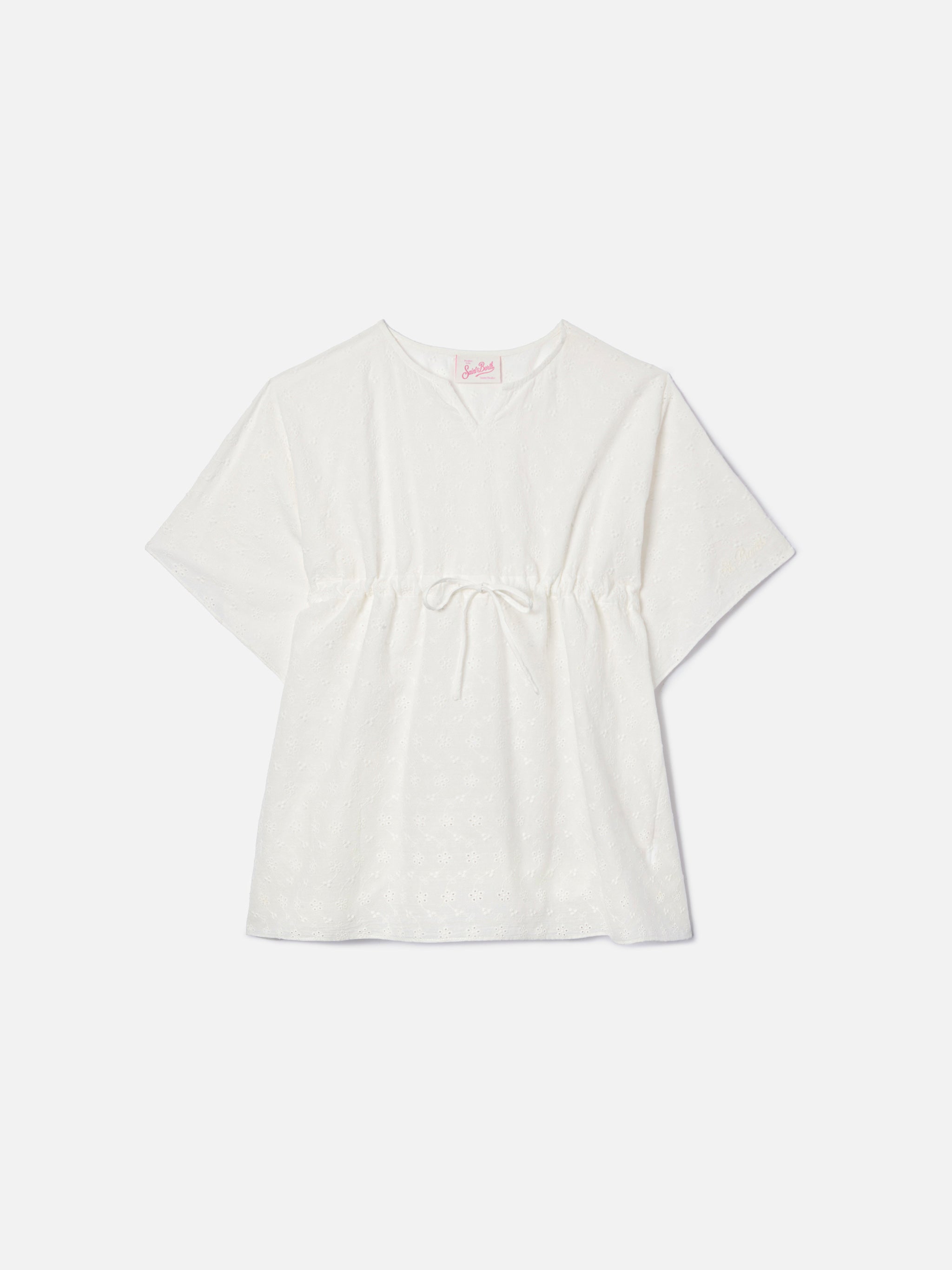 Kate Cotton Broderie Short Kaftan __single__ Beach Robe