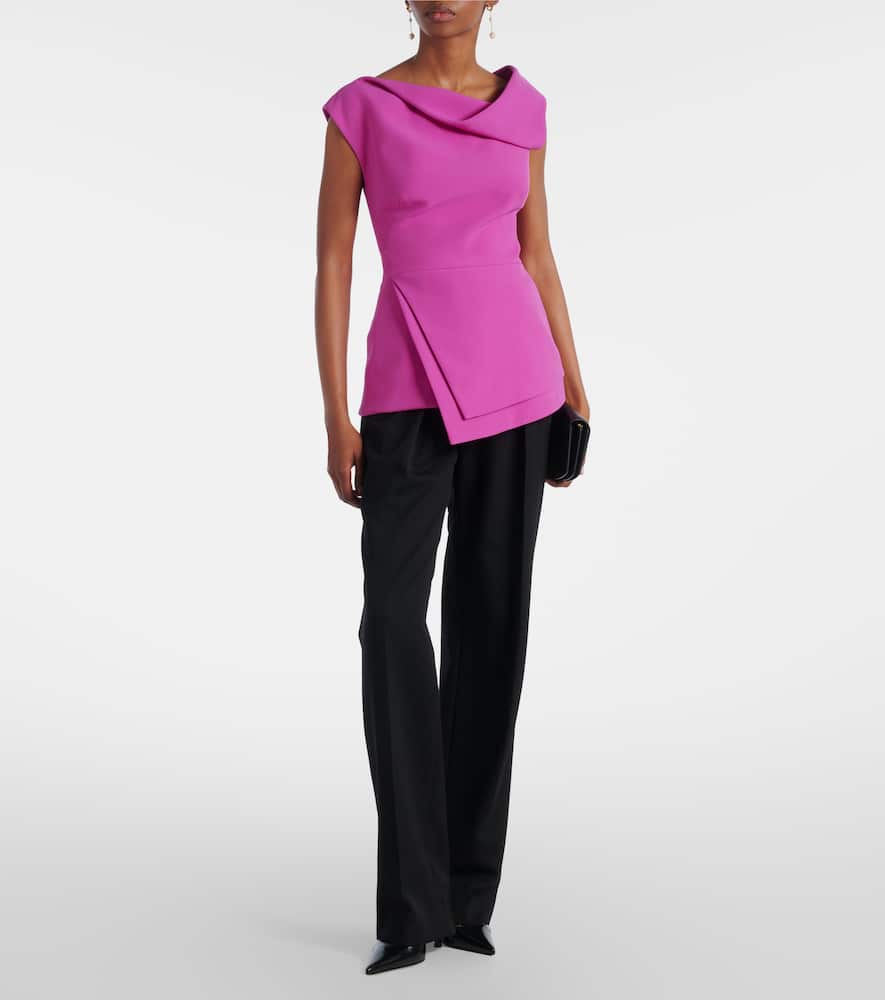 Farrah draped crepe top