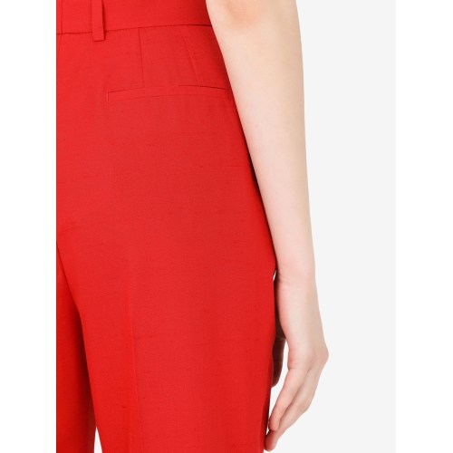 High-waist tailored suit trousers