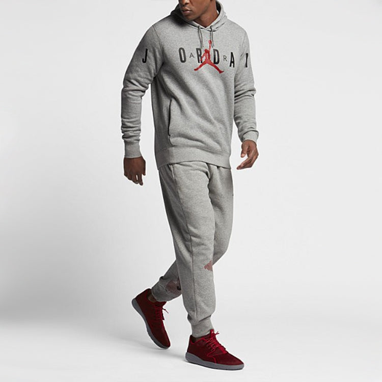 Knit logo Fleece Lined hooded Pullover Hoodie Asia Sizing 'Grey'