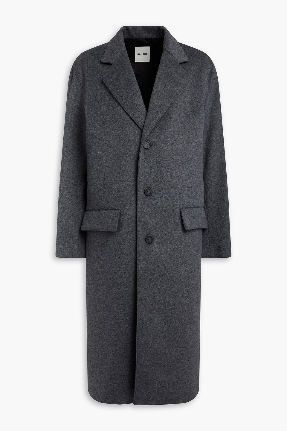 Wool and cashmere-blend felt coat - Gray - L