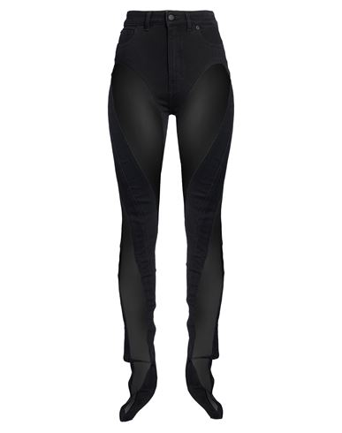 Woman Jeans Black Size 6 Cotton, Elastane, Polyamide, Polyester