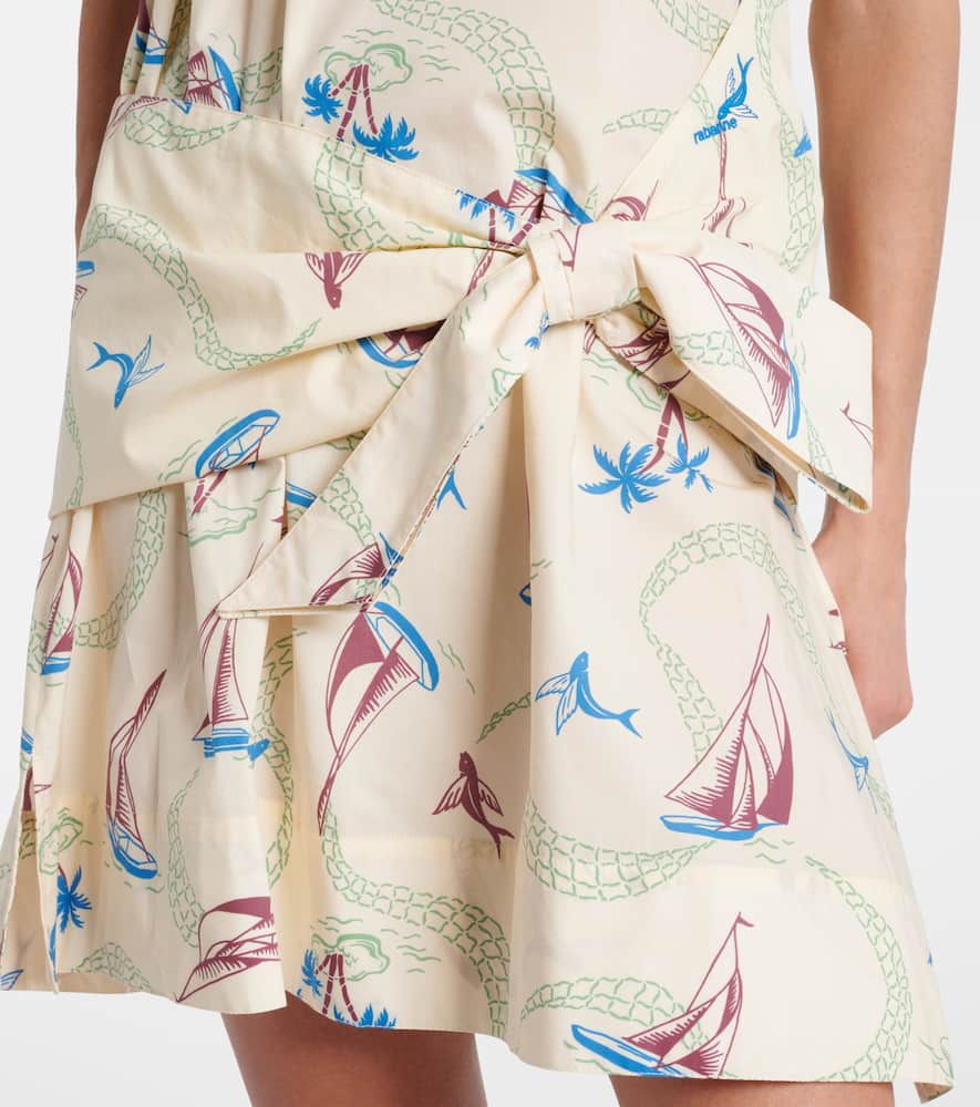 Printed cotton minidress
