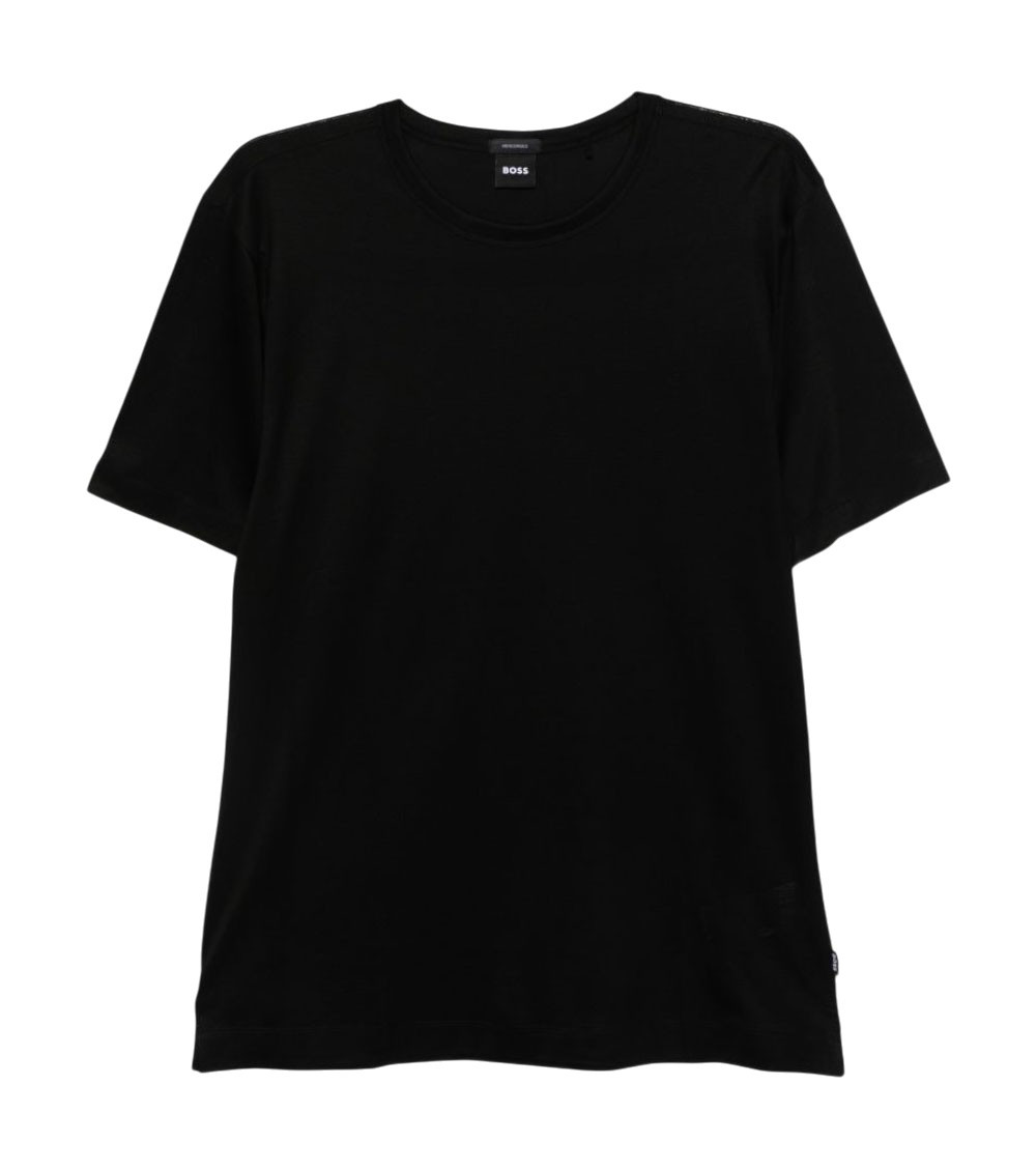 Black Solid Crew Neck T-Shirt
