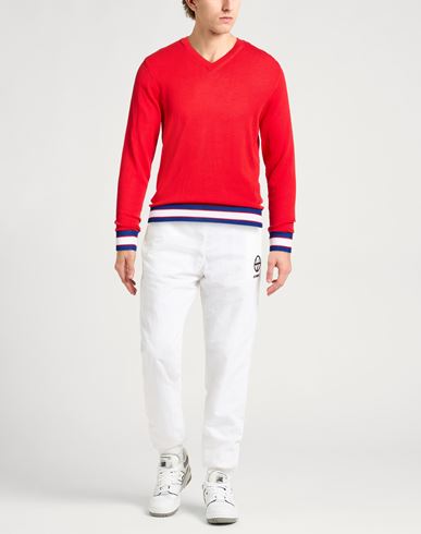 Man Sweater Red Size M Cotton