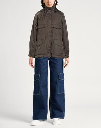 Paltò Woman Jacket Military green Size 6 Polyamide