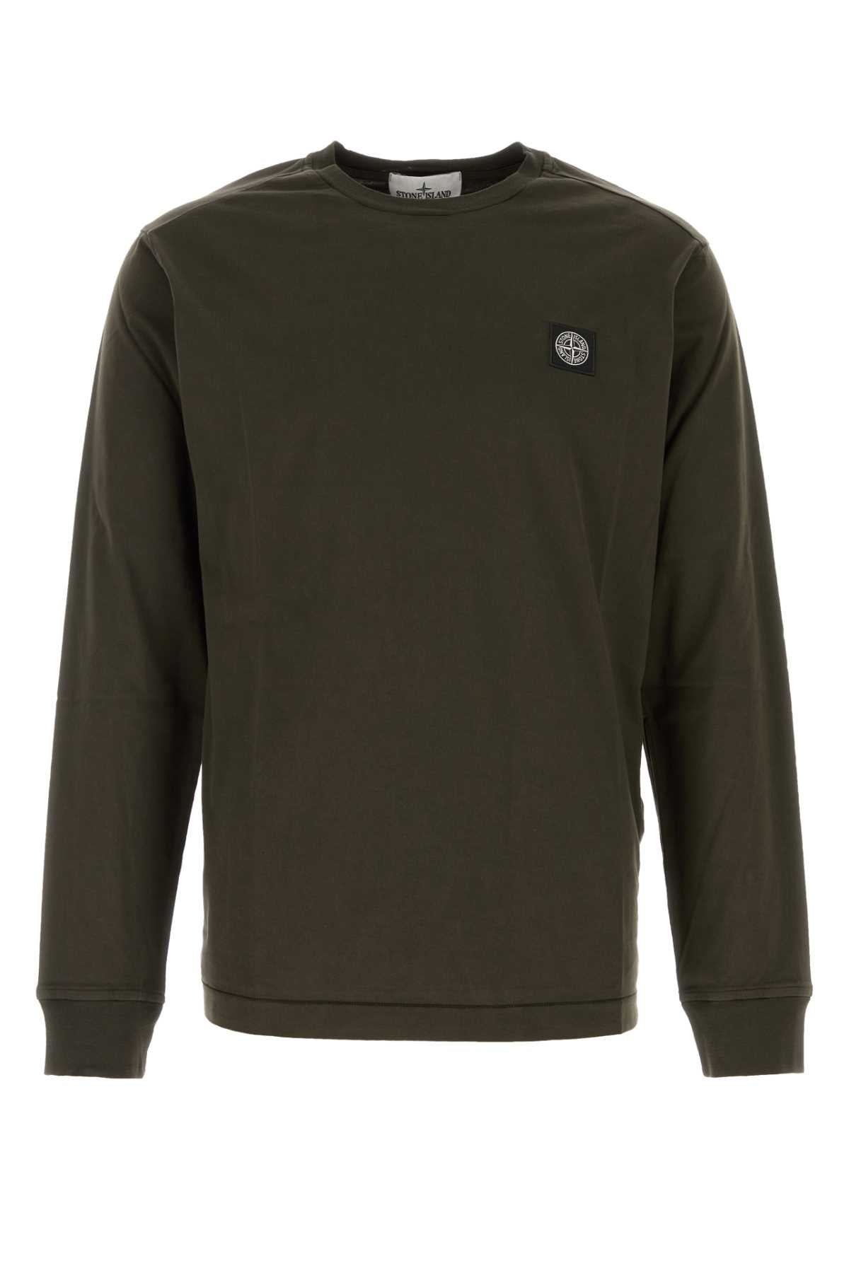 Logo-Patch Cotton Sweatshirt — Gray