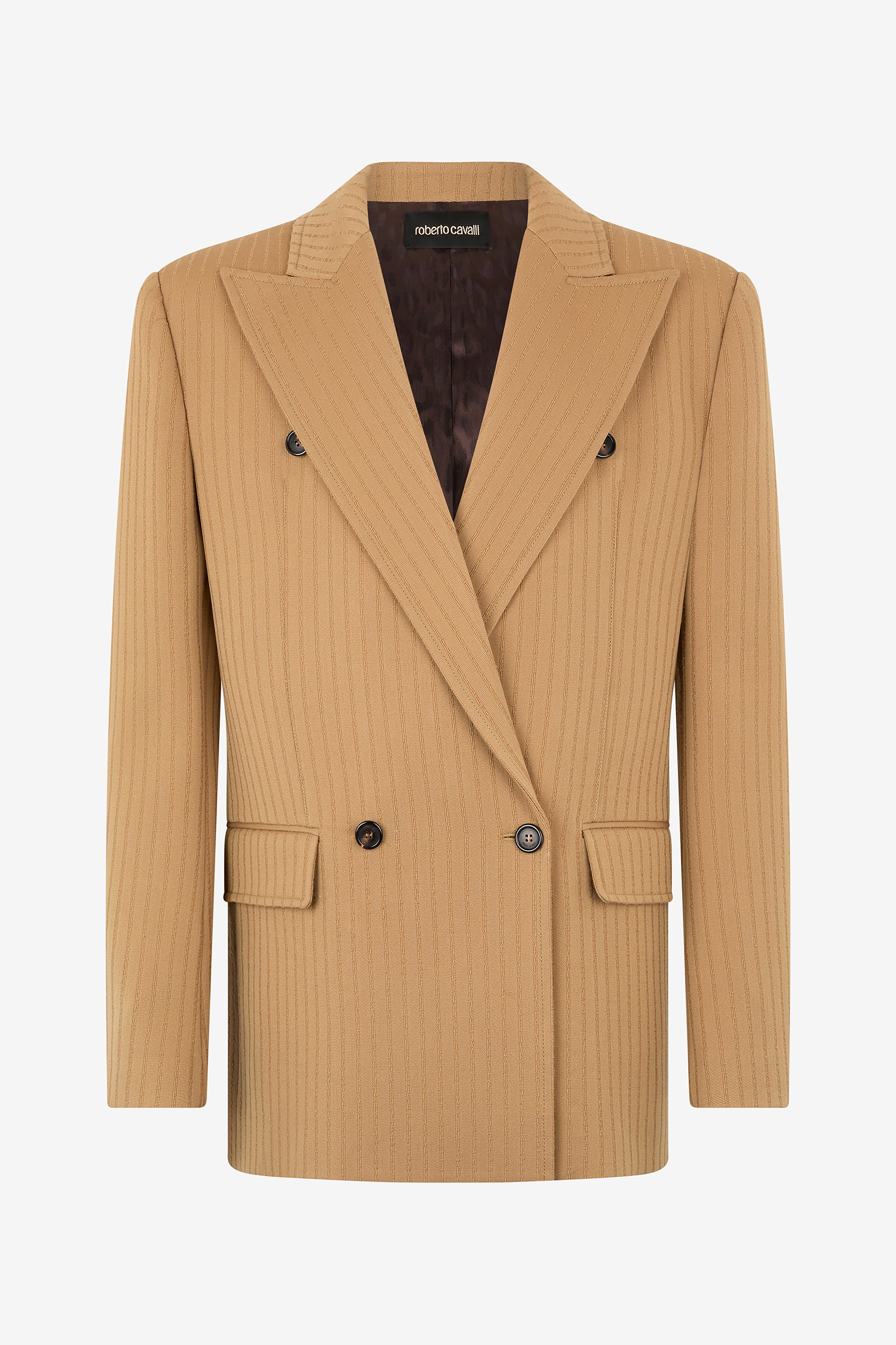 Striped Double-breasted Jacket