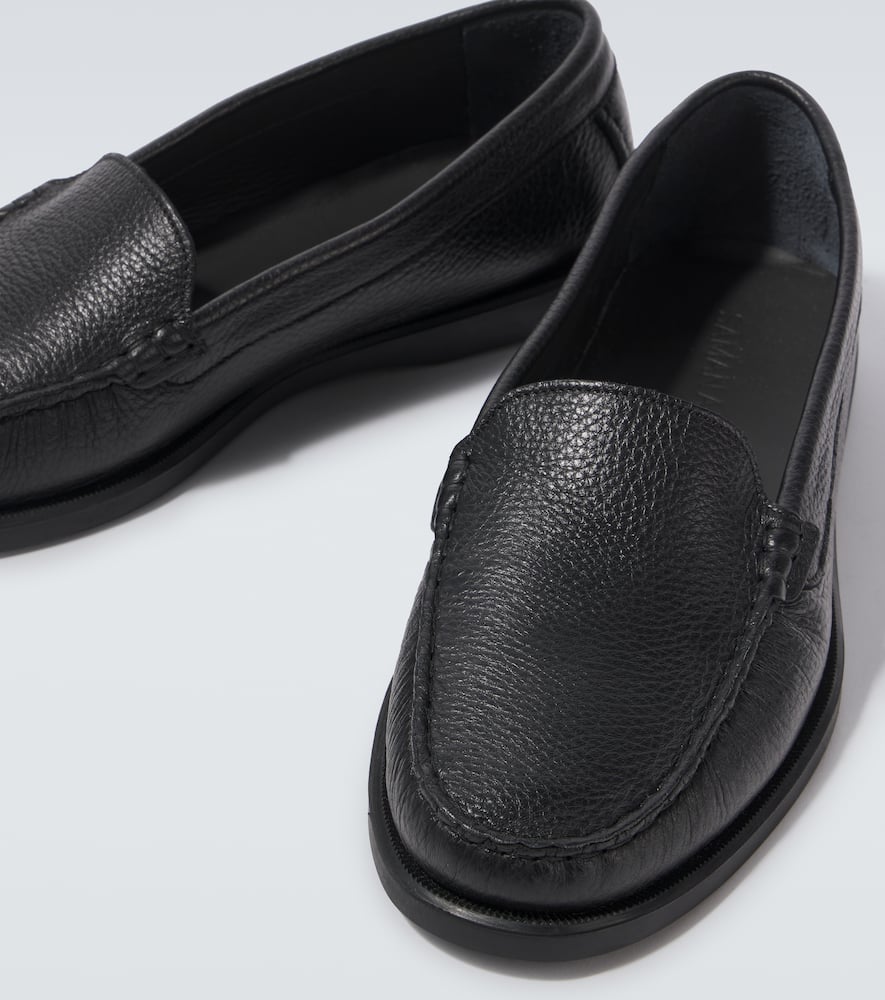 City leather loafers