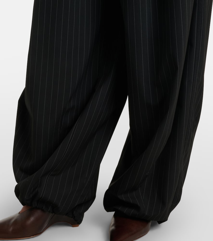 Oakdale pinstripe wide-leg pants