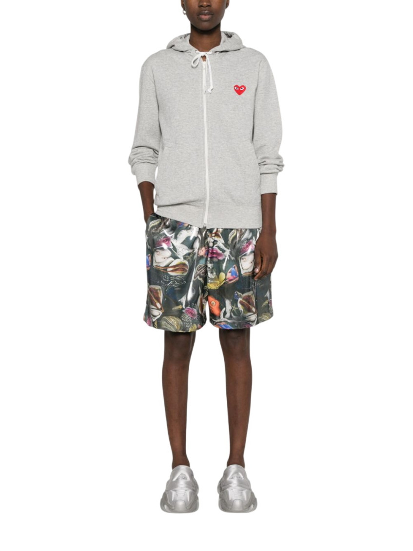 Grey Logo Hood Sweatshirt