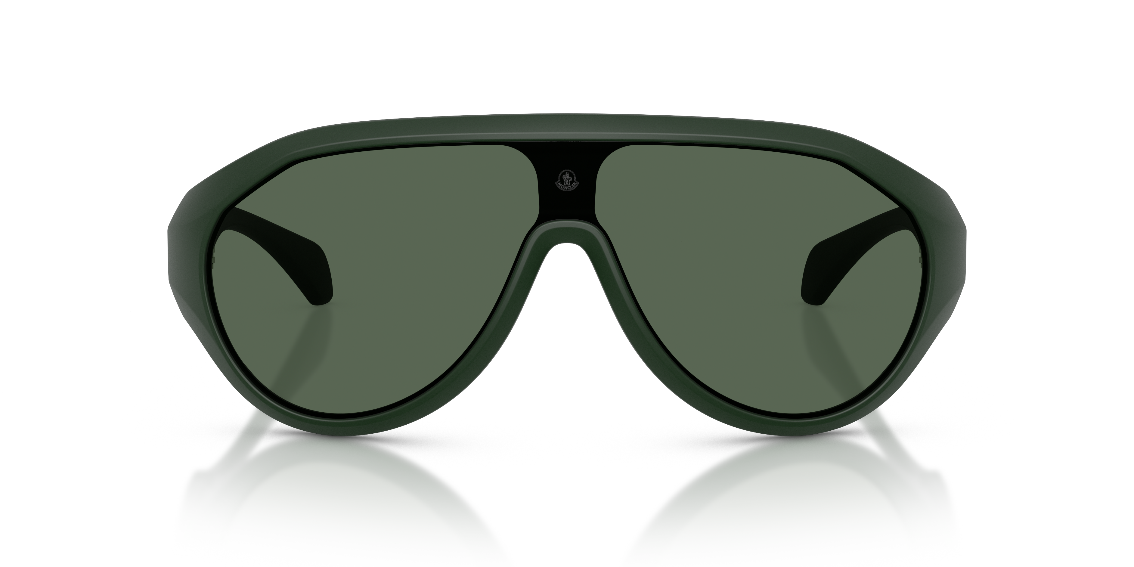 Moncler Unisex Moncler ME8009U BOMBOLLE 502971 Sunglasses Injected Green Green Round Norma