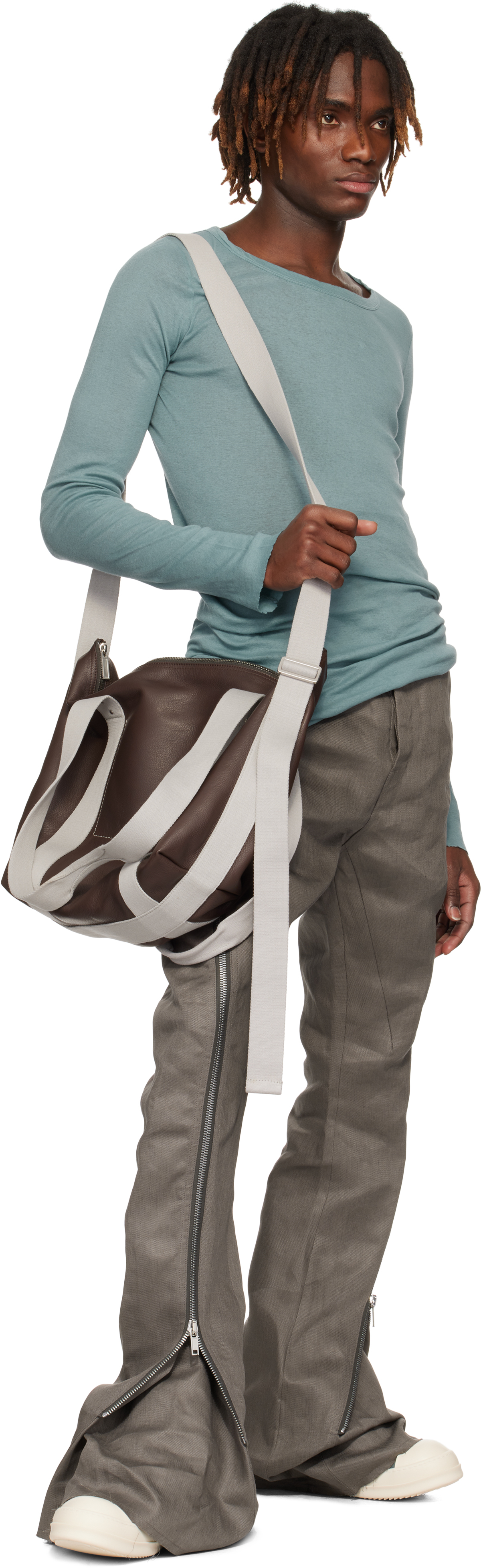 Rick Owens Brown Hollywood Trolley Tote