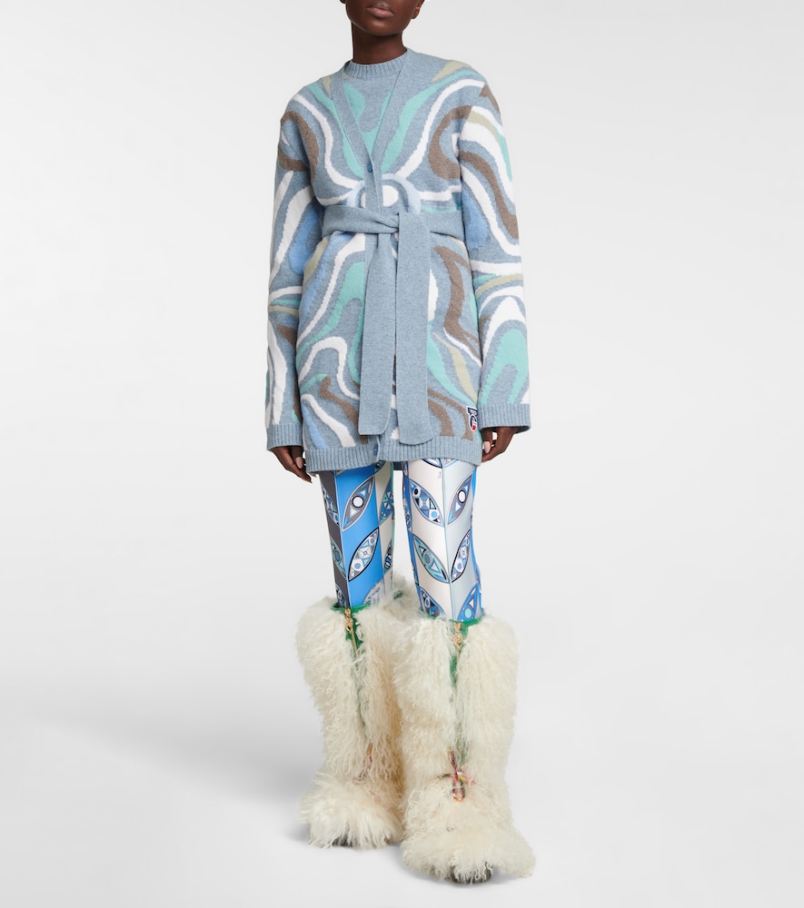 X Fusalp intarsia wool cardigan