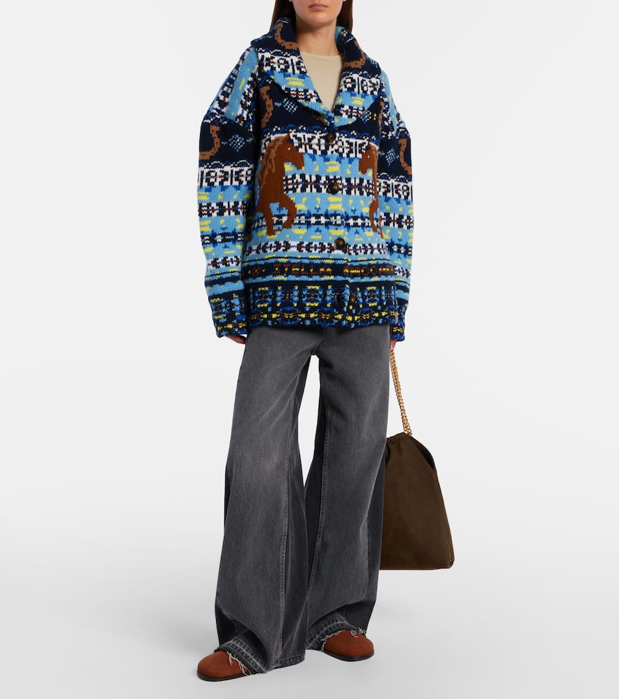 Fair Isle virgin wool cardigan
