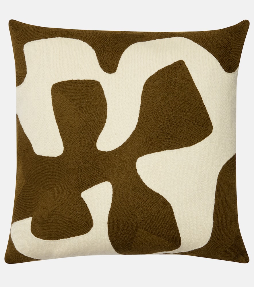 Ojai Branch wool and cotton cushion