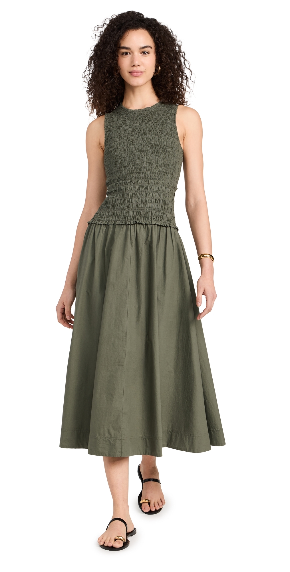 Apiece Apart 여성 Siempre Tank Maxi Dress Thyme 