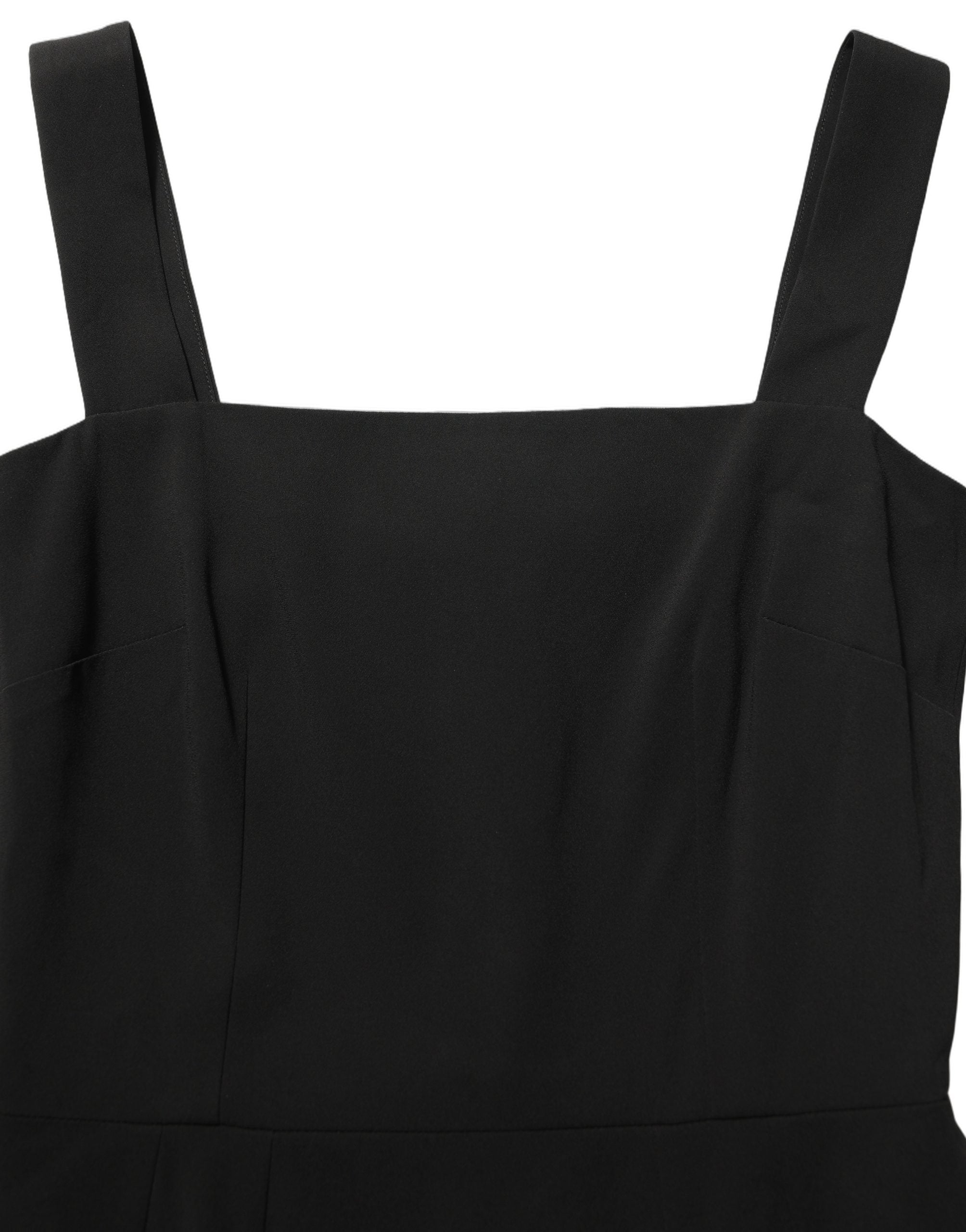 Viscose Stretch Sheath Dress — Black