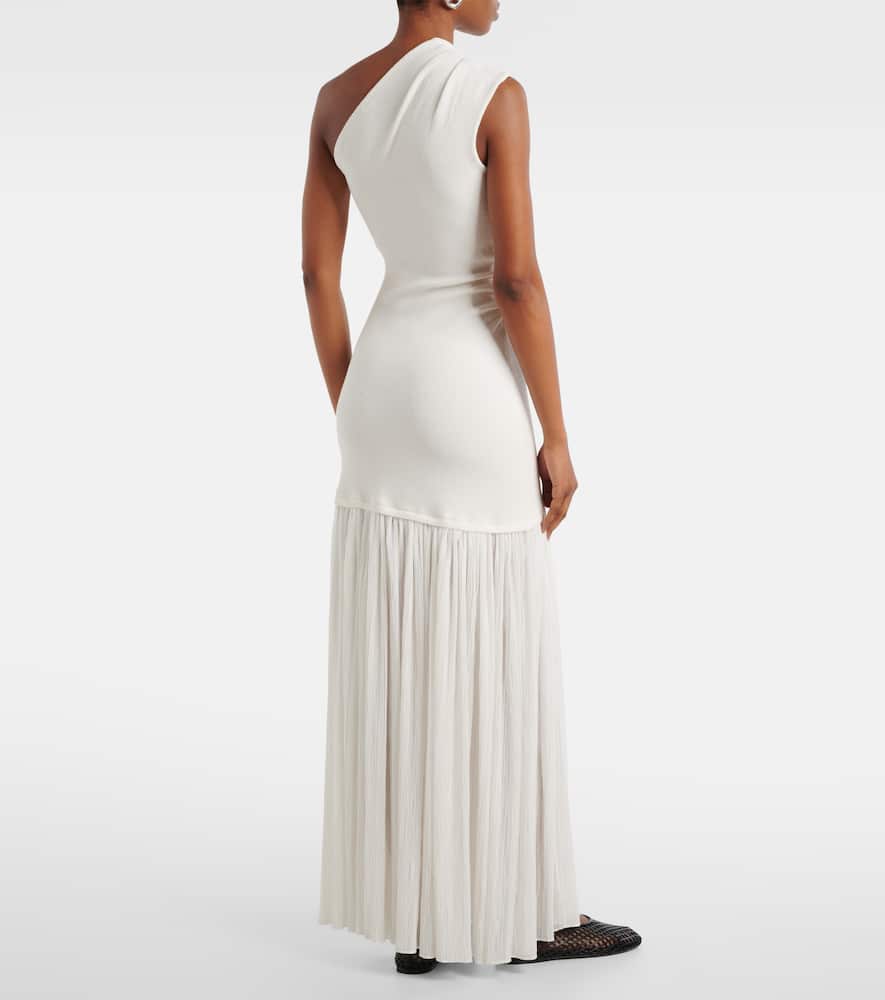 Cora one-shoulder crêpe chiffon maxi dress