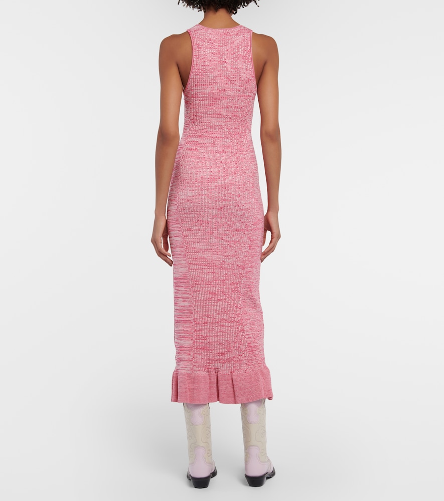 Ganni Ribbed-knit midi dress