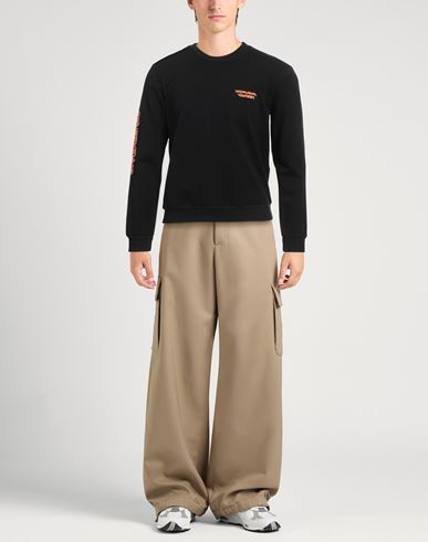 Bikkembergs Man Sweatshirt Black Size 36 Cotton, Elastane