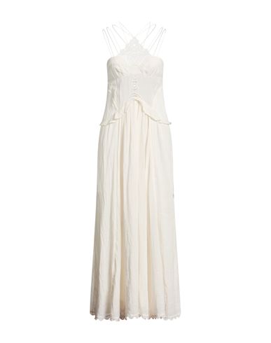 Woman Maxi dress Off white Size 10 Cotton