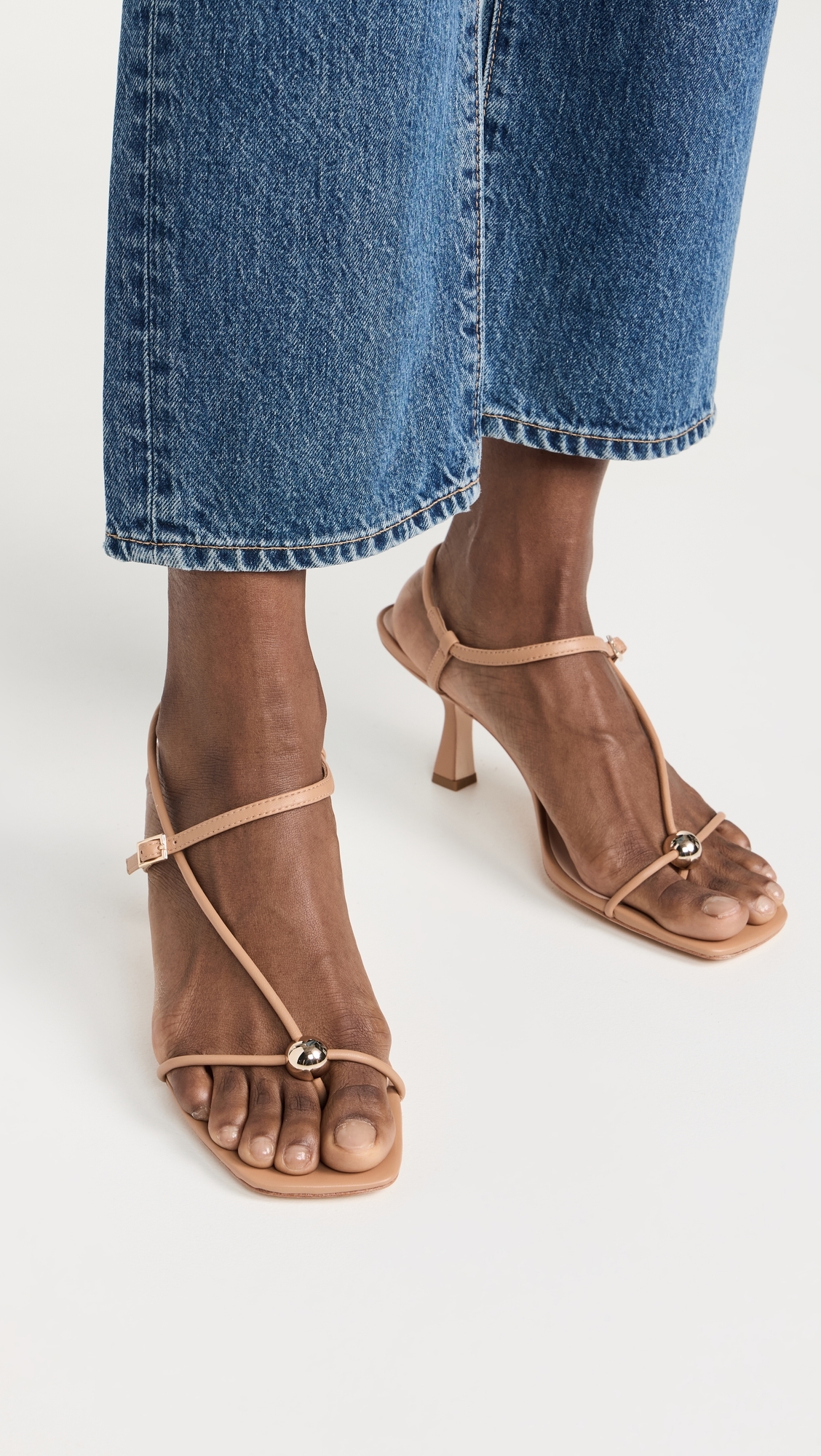 Triana Strappy Mid Heel Sandals with Ball Dune