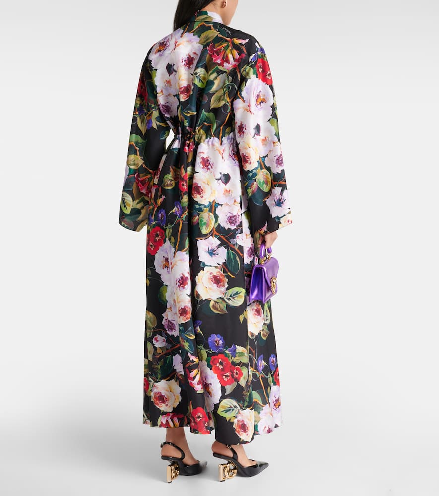 Dolce & Gabbana Floral silk satin shirt dress