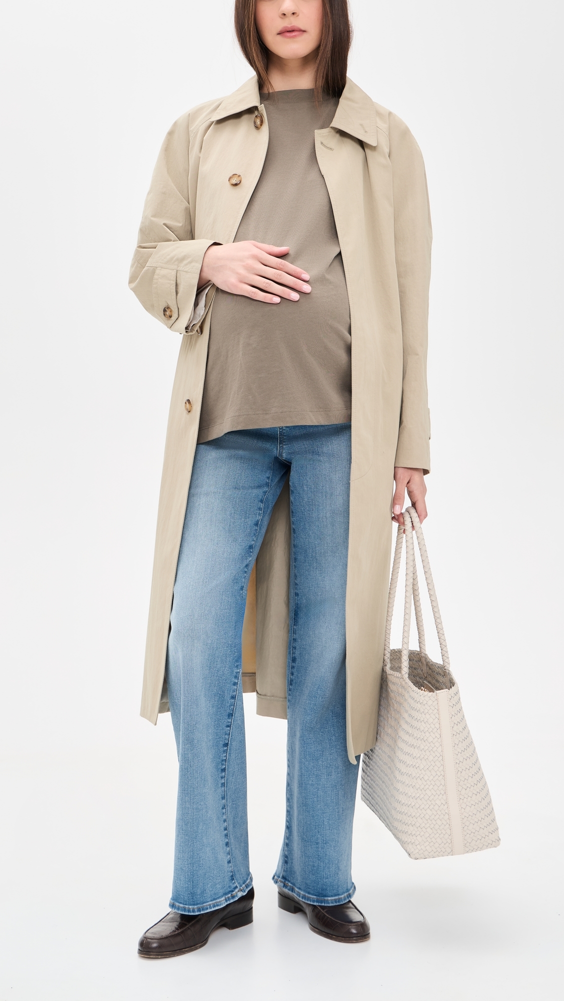The Wide Leg Maternity Jeans COASTAL BLUE WASH