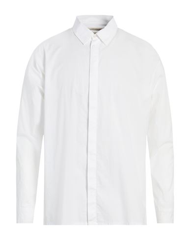 Man Shirt White Size M Cotton, Elastane