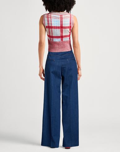 Woman Jeans Blue Size M Cotton, Elastane