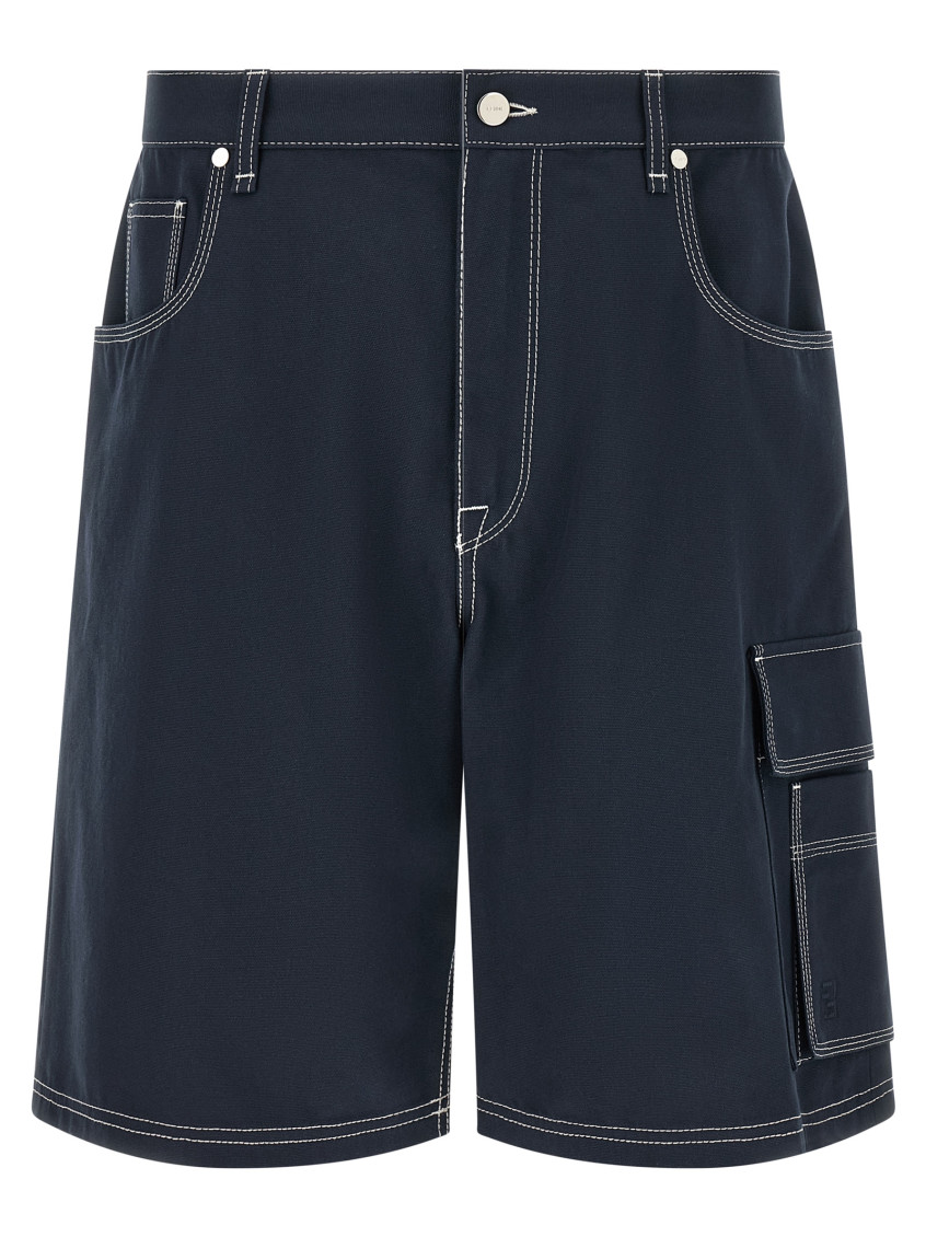 Fendi - canvas relaxed fit bermuda shorts cargo
