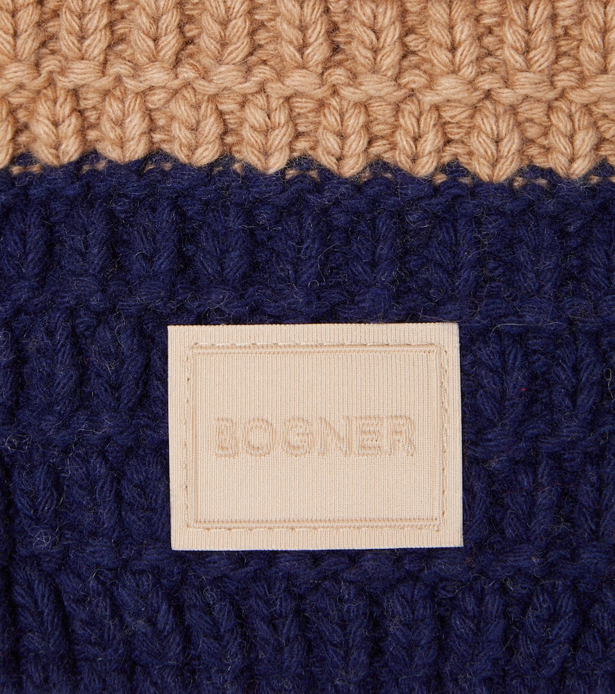 Nola striped wool-blend beanie