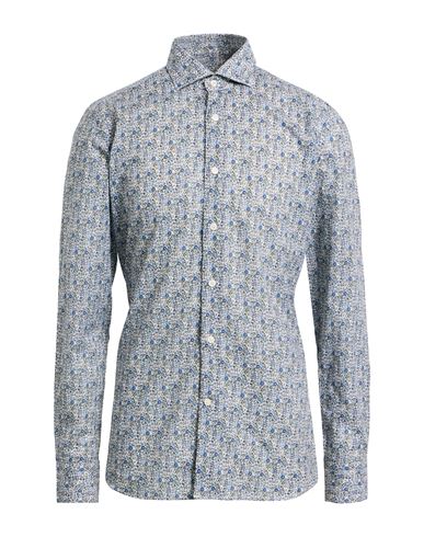 Man Shirt Slate blue Size 16 Cotton