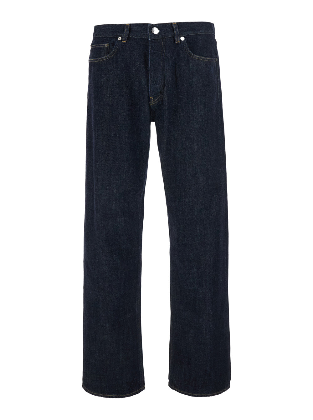 Five-Pocket Cotton Jeans — Navy