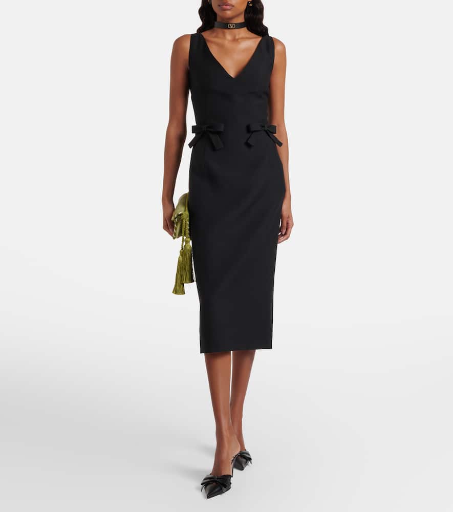 Crepe Couture bow-detail minidress
