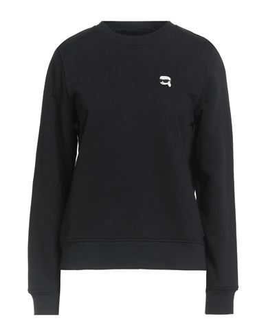 Woman Sweatshirt Black Size M Organic cotton, Recycled polyester