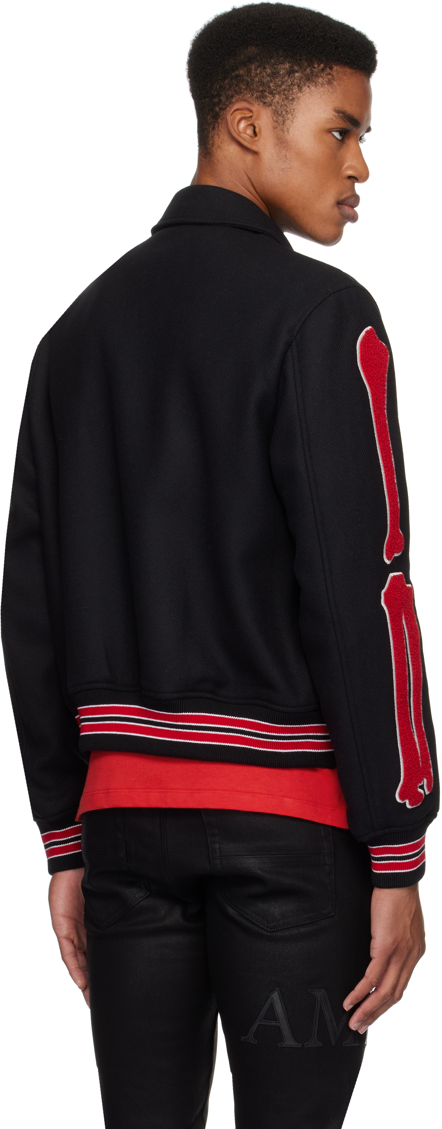 AMIRI Black Bones Bomber Jacket