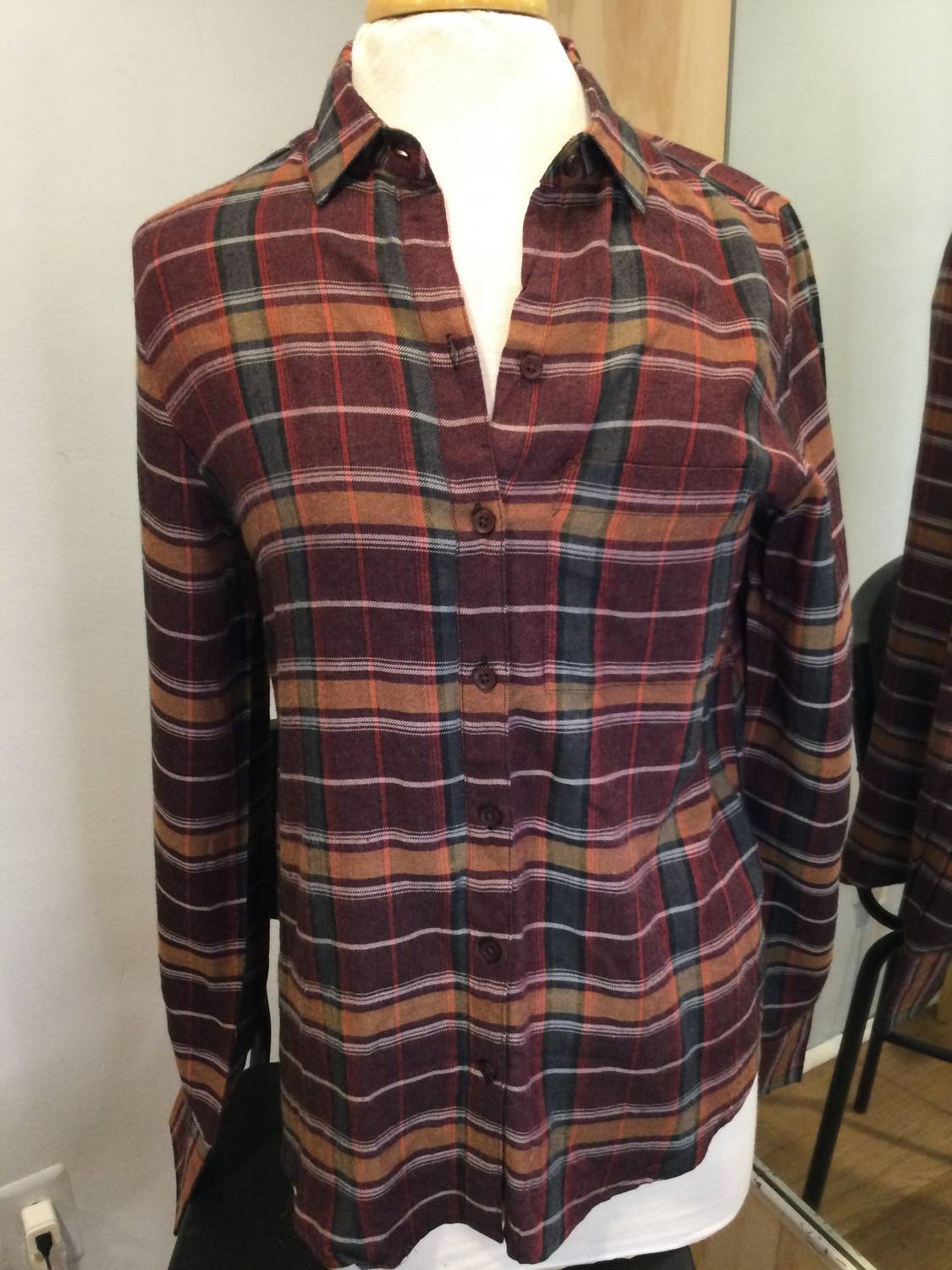 Women's Charley Plaid Button Down Shirt In Berry Smash