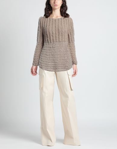 Snobby Sheep Woman Sweater Khaki Size 4 Wool, Silk, Cashmere