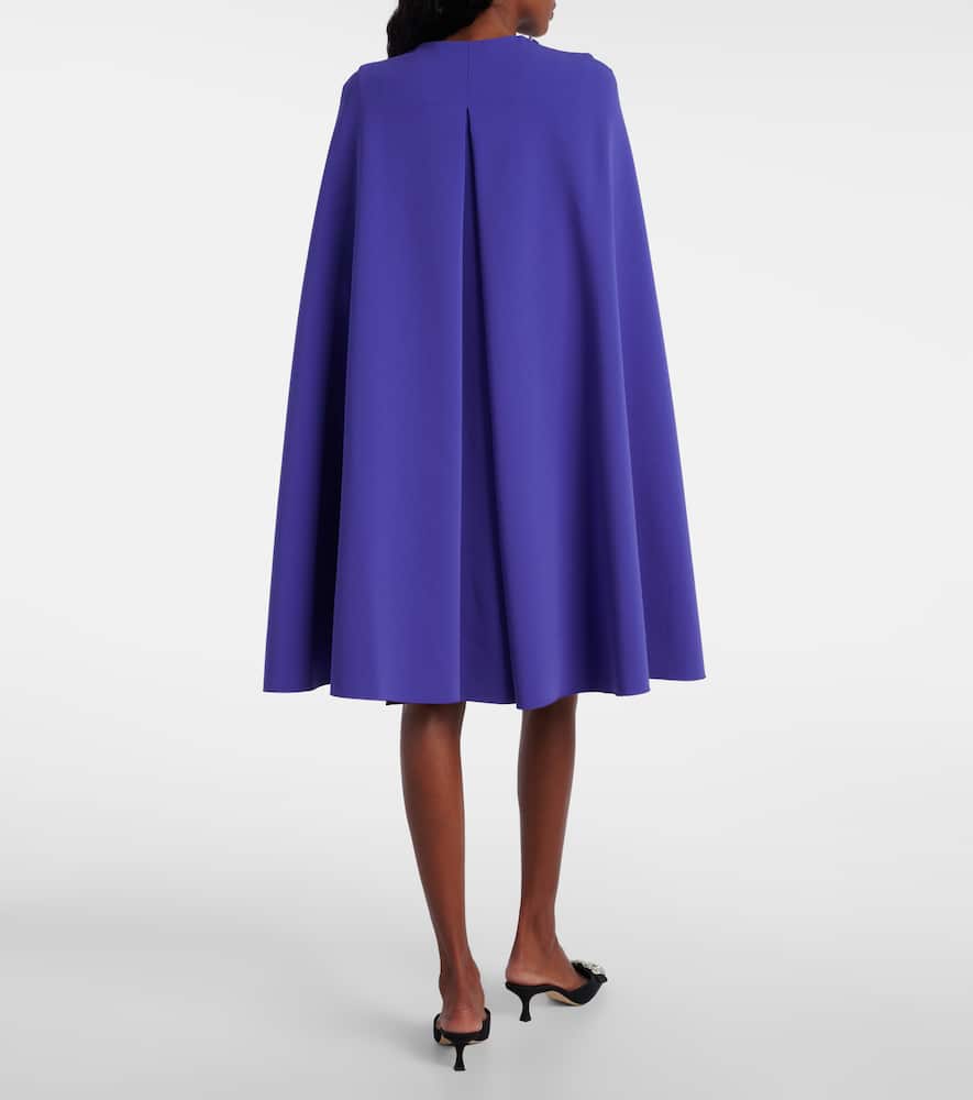 Twiggy caped crêpe cocktail dress