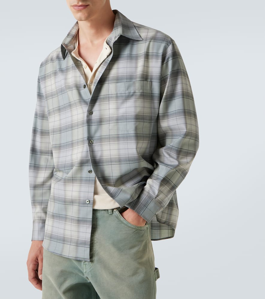 Checked wool shirt