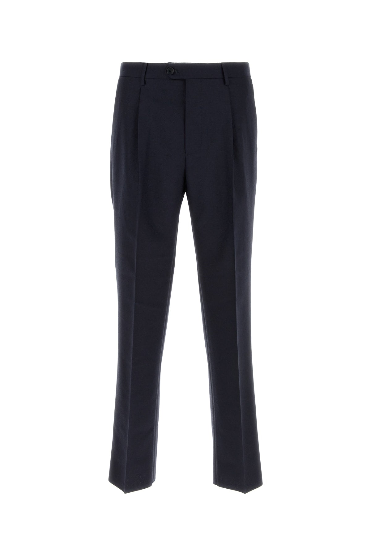 Flat-Front Trousers — Navy