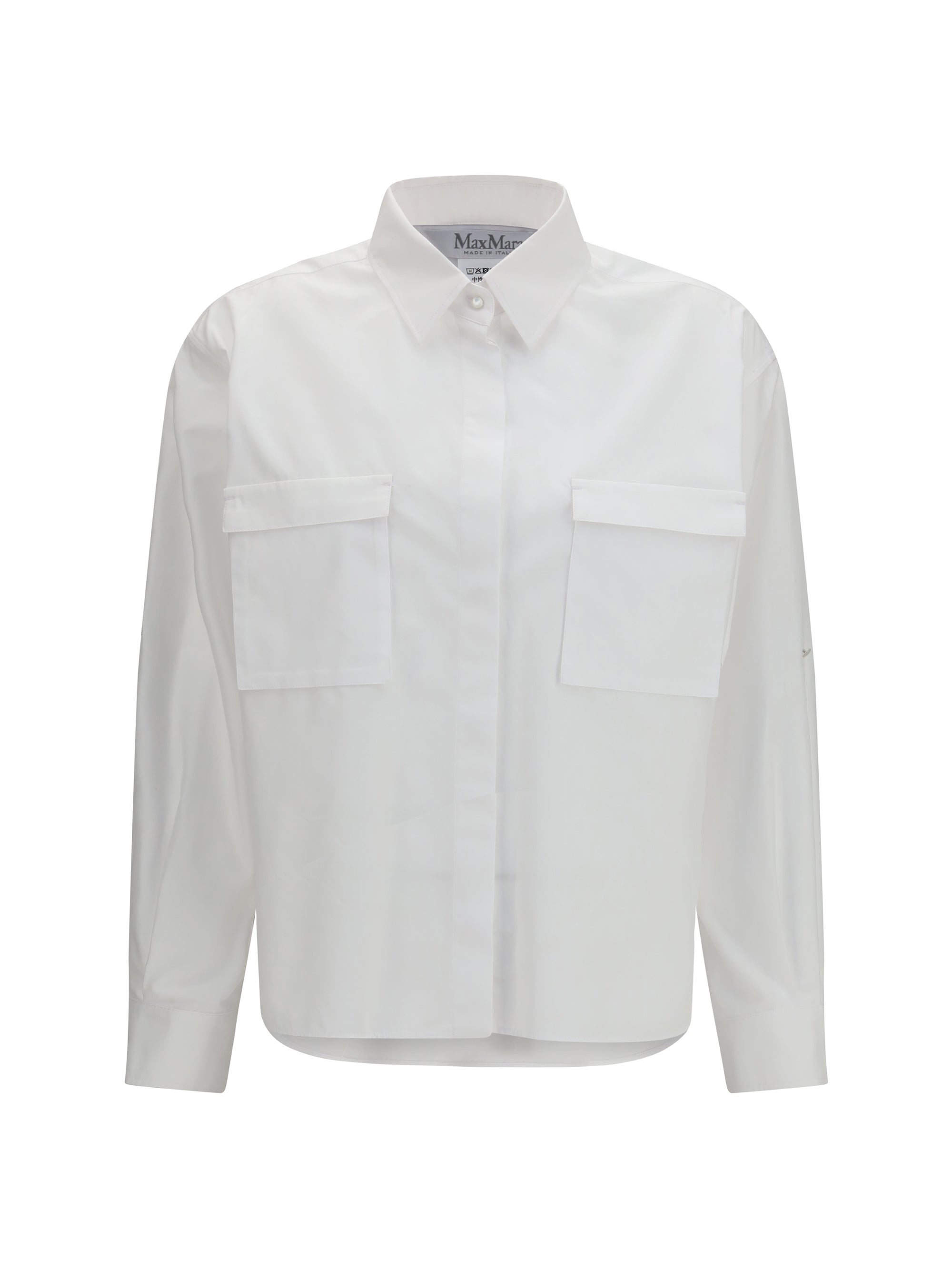 Cotton Utility Shirt — White