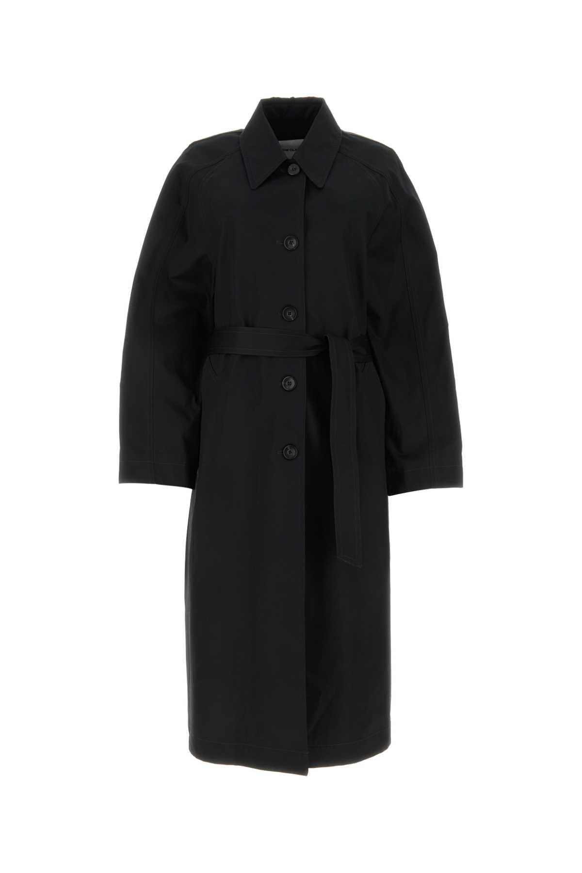 Black Cotton Trench Coat