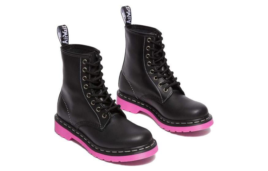 (WMNS) 1460 Wanama Leather Jungle Zip Boots 'Black Pink