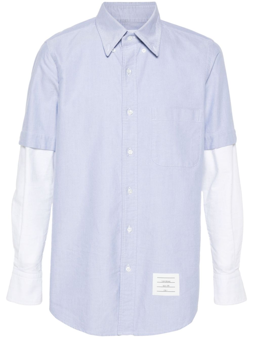 Layered cotton shirt - Blue